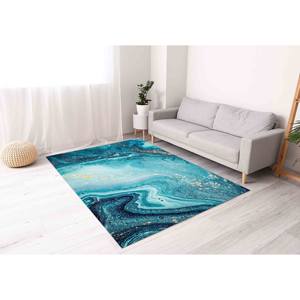 พรมพิมพ์ลายหินอ่อนโทนสีน้ำเงิน 3 มิติ, พรมของขวัญ, พรมตกแต่ง, พรมเชนิลล์ - Product Image 4