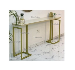 Table console en fer et marbre au design attrayant pour la décoration extérieure et intérieure Table d'appoint de chambre à des prix abordables - Product Image 6