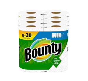 Bounty Disposable 2-Ply Virgin Wood <b>Pulp</b> Single Fold Kitchen Towels White 12 Family Rolls - Product Image 2