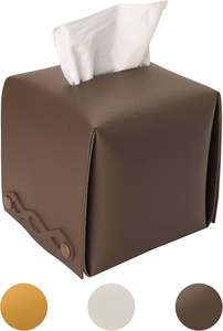 Porte-serviettes en cuir souple rectangulaire uni de luxe avec couvercle pour hôtel Ferme Meilleure qualité - Product Image 4