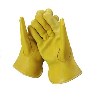 Gants de conduite en cuir de sécurité de vache à doigt complet de qualité supérieure conducteur anti-dérapant résistant à l'usure confortable - Product Image 3