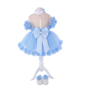 ชุดเดรสลูกไม้สำหรับเด็กผู้หญิงชุดเดรสปาร์ตี้ฤดูใบไม้ผลิลายดอกไม้สำหรับการประกวดวันเกิด - Product Image 5