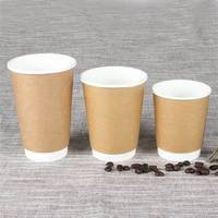 Vaso de papel de plástico biodegradable de doble pared, vaso personalizado de Color y volumen, precio de fábrica, hecho en Vietnam