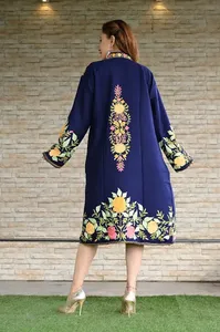 Wholesale Price New Embroidered Full Sleeves Knee Length Ukrainian Long Jacket Winter Wear Casual <b>Dress</b> <b>for</b> <b>Women</b> - Product Image 3