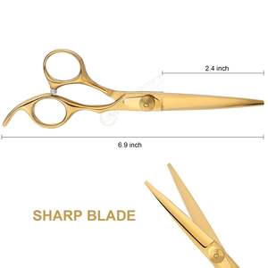 Tijeras profesionales de peluquería de acero inoxidable de alta calidad, tijeras de peluquero de borde recto para corte de pelo de belleza ajustable - Product Image 4