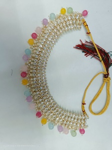 Conjunto de collar Kundan, joyería india, conjuntos nupciales de moda, collar, venta al por mayor, conjunto de boda con cuentas de perlas de moda - Product Image 2