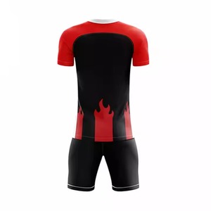 Custom 100% Polyester Soccer Jersey Simple Design Breathable Lightweight Unisex Adult Training Soccer Uniform Sets Soccer Wear - Product Image 3
