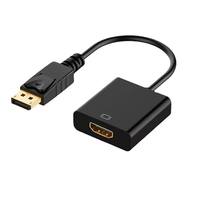 Adaptateur de câble DP mâle vers HDTV femelle 1080P avec gaine en PVC pour PC, ordinateur portable, projecteur, HDTV
