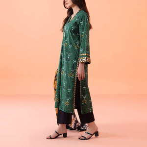 Robe en lin imprimée avec logo personnalisé pour femmes, avec décoration en dentelle, tenue décontractée d'été Offre Spéciale la conception brodée de la robe pour femmes - Product Image 3