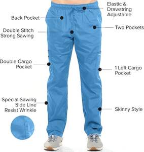 Conjunto de Uniformes Médicos Unisex con Tejido de Punto, Material de Spandex/Poliéster, Detección de Agujas, Logotipo Personalizado, Parte Superior y Pantalones de Uniforme Médico - Product Image 6