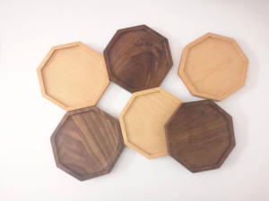 Premium handcrafted wooden <b>coaster</b> <b>set</b> designed with durable natural finish offering strong tabletop protection - Product Image 4