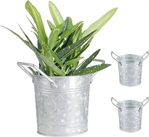 Fabricante fornecedor galvanizado plantador artesanal plantador casa jardim decoração flower pot a preço barato