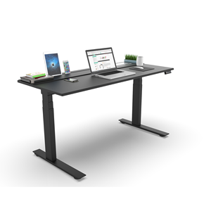 Escritorio Gamer Ajustable SMARTDESK, Diseño Metálico Negro, Superficie de Goma Natural, Capacidad de Carga de 160 kg, Ajuste de Altura de 65-130 cm - Product Image 1