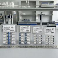 Emballage en blister transparent personnalisé Rinpac pour flacons en verre de peptides de 10 ml, 5 ml / 2 ml, 3 ml