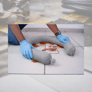 Calcetín Absorbente Universal de 400 mm para Contención de Derrames Industriales de Aceite, Productos Químicos y Líquidos - Product Image 3
