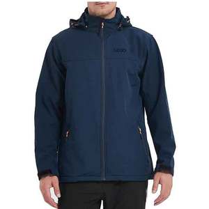 Logo personnalisé OEM Vêtements de travail imperméables et coupe-vent pour sport de plein air Vestes softshell à capuche pour hommes, de randonnée et de randonnée - Product Image 1