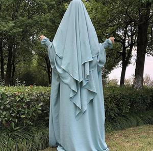 New Women Cheap Price Abaya Wholesale Islamic Style Long Sleeve Ladies Abaya Baggy Plated Long Dress Women Abaya Fully Covered - Product Image 2