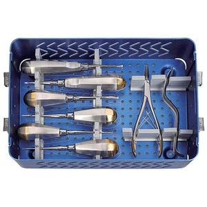 Instrumentos Quirúrgicos Navel, Kit de Extracción de Acero Inoxidable de Alta Calidad Clase I, Instrumentos Dentales, Caja de Aluminio, 8 Piezas, CE - Product Image 1