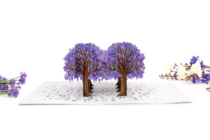 Tarjeta de regalo personalizada de papel plegable de conejitos bonitos, ramo de flores, forma de flor y árbol, tarjeta de felicitación 3D emergente hecha a mano, artesanía - Product Image 6