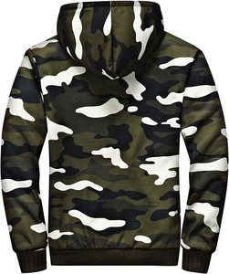 Peso Pesado cremallera invierno imitación de piel de los hombres Sudadera con capucha personalizada - Product Image 2