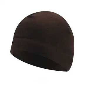 Topi Beanie rajut wol musim dingin uniseks, topi Beanie lembut hangat kualitas tinggi kabel rajut polos untuk pria grosir pabrik