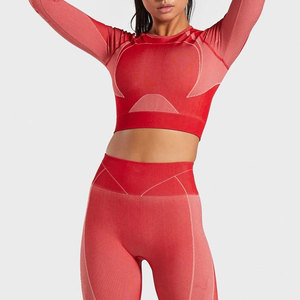 Leggings athlétiques taille haute et vêtements actifs motif solide Logo personnalisé ensemble de yoga 2 pièces de grande taille pour les sports de plein air Fitness - Product Image 2