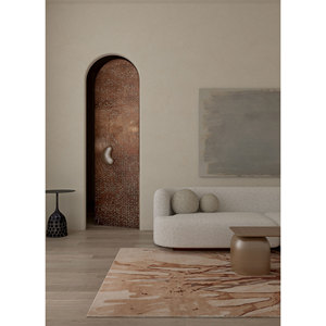 Tapis rectangulaire en laine et viscose tufté à la main Aurelia Ivory, motif abstrait, pour la maison et le couloir, modèle Teen TNQ-3220 - Product Image 5