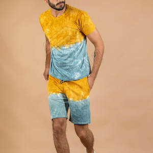 Ensemble court décontracté pour homme, taille plus, été, avec logo personnalisé, respirant, deux pièces, coupe confortable, 100% coton, séchage rapide - Product Image 2