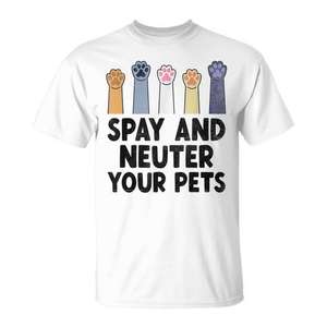 Camiseta para esterilizar y castrar a tus mascotas, rescate de animales, gatos y perros - Product Image 3