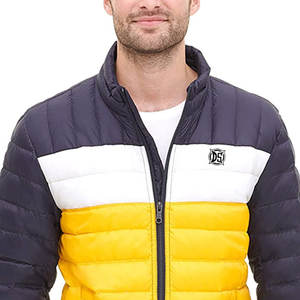 Meilleur fournisseur Veste bouffante style High Street pour homme Col montant Manches longues Longueur régulière Toile d'hiver Offre Spéciale - Product Image 6