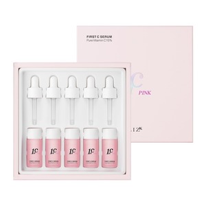 Suero Facial First C Pink con Vitamina C Pura al 15%, Blanqueador, Paquete de 5 - Product Image 1