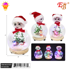 Decorazione natalizia pupazzo di neve da 7 pollici con Set/cartone leggero da 24 pezzi - Product Image 1