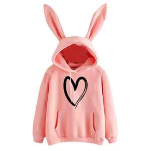 Sudadera con Capucha de Alta Calidad para Mujer, Informal, Sólida, Transpirable, de Seda y Felpa, con Estampado Serigrafiado, Manga Larga, Talla Grande - Product Image 5