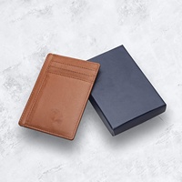 Haute Qualité Véritable Porte-Cartes En Cuir Mince Portefeuille Détient jusqu'à 7 Cartes Billets de Banque Titulaire de la Carte de Crédit