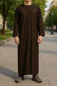 Vente en gros de vêtements islamiques pour hommes thobe doux du Moyen-Orient de haute qualité Robes Style modeste pour adultes grande taille XS - Product Image 3