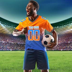 Maillot de football américain personnalisé de haute qualité, imprimé par sublimation, respirant, manches courtes, antibactérien, séchage rapide, sport - Product Image 6