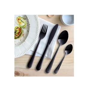 Ensemble de couverts en métal noir de la plus haute qualité ensemble de couverts en acier miroir à poignée de qualité supérieure aspect créatif artisanat fait main - Product Image 1