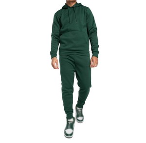 Chándal de algodón con cremallera GSM 500 100% para hombre, soporte único, nuevo cierre con cordón, calidez de invierno, conjuntos transpirables de ajuste cómodo - Product Image 1