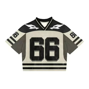 Camiseta Deportiva Personalizada con tu Marca, Estilo Urbano, Top Corto de Malla, Logotipo Bordado, Diseño Americano, Unisex - Product Image 1