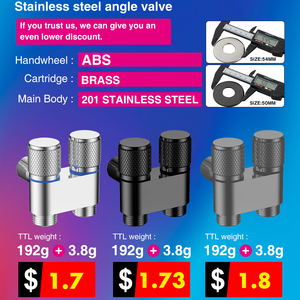 Toilette à main 1 entrée/2 sortie G1/2 Double contrôle Robinet de machine à laver Pulvérisateur à main Valve <span class=keywords><strong>d</strong></span>'<span class=keywords><strong>angle</strong></span> <span class=keywords><strong>pour</strong></span> salle de bain Bidet - Product Image 6