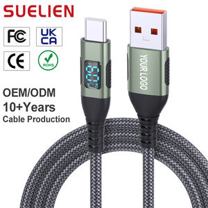 Phone <strong>Accessories</strong> 60W Nylon Braided 1M 2M 3M Led Digital Display 3A Fast Charging Usb c Cable USB-Kabel for Iphone 15 16 - Product Image 2