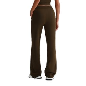 Pantalones de Yoga de Cintura Alta y Pierna Ancha Personalizados para Mujer, Pantalones Deportivos Elásticos, Ropa Deportiva, Pantalones de Yoga Anchos y Cómodos - Product Image 4