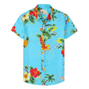 Camisa Hawaiana Casual de Verano para Hombre, 100% Algodón, Antiarrugas, Tejido Transpirable, Diseño Personalizable, Antibolitas, Manga Corta - Product Image 6