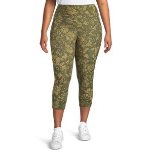 Women's Custom Sublimation Printing Capri <b>Leggings</b> Mid Waist Fitness <b>Leggings</b> with Floral <b>Pattern</b> for Workout Outdoor Activities - Product Image 4