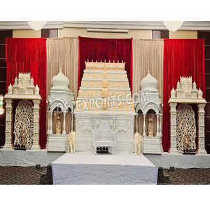 แกรนด์มาเลเซียงานแต่งงาน Manavarai ไฟเบอร์เวที Manavarai ธีมงานแต่งงานตกแต่งอินเดียใต้ Manavarai เวทีจัดงานแต่งงาน - Product Image 1