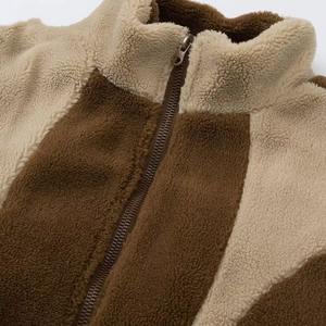 Custom Color Coated Canvas Sherpa Jacket Wholesale <b>Zip</b>-<b>Up</b> Men's Autumn Outerwear Stand Collar Front Logo Waterproof Breathable - Product Image 3