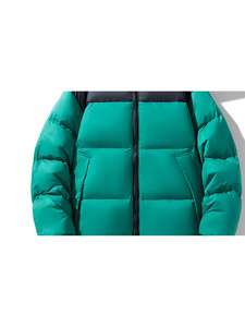 Wholesale Custom <b>Men's</b> <b>Puffer</b> <b>Jacket</b> New Design Fashion Quilted Bomber <b>Jacket</b> Hood <b>White</b> Waterproof Bubble Leather Plus Size - Product Image 2