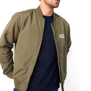 Chaqueta bomber de estilo callejero para hombre, tela a prueba de viento para exteriores con diseño funcional y cuello levantado - Product Image 6
