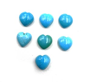 Cabujón de corazón turquesa de Bella Durmiente Natural, piedra preciosa azul de 5-10 MM con certificación IGI suelta para la fabricación de joyas - Product Image 3