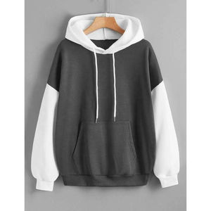 เสื้อมีฮู้ดกระเป๋าจิงโจ้พรีเมี่ยมใส่ได้ทั้งชายและหญิงผ้าฟลีซผ้าฝ้าย100% โอเวอร์ไซส์ฤดูหนาวพิมพ์ลายทึบลายไซส์ XS 6XL สลิม - Product Image 3